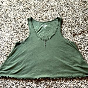 Green Hollister crop top. Size small